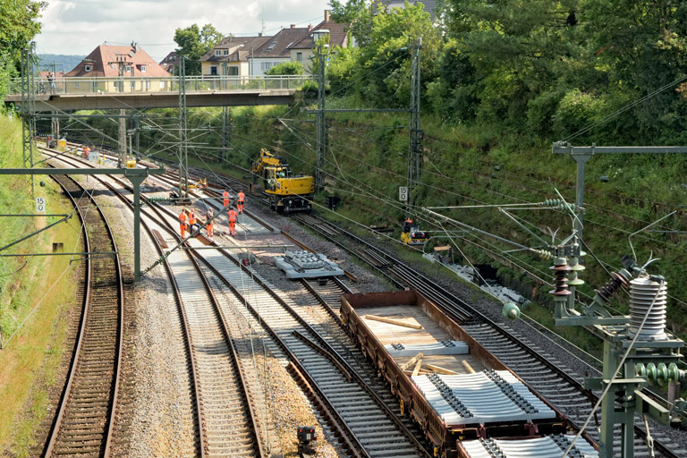Weicheneinbau bei km 15,0 (Juli 2024)