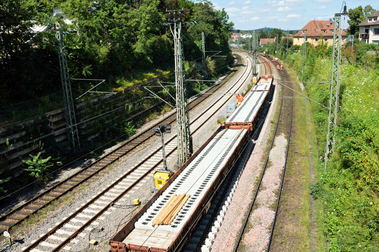 Weicheneinbau bei km 14,8 (Juli 2024)