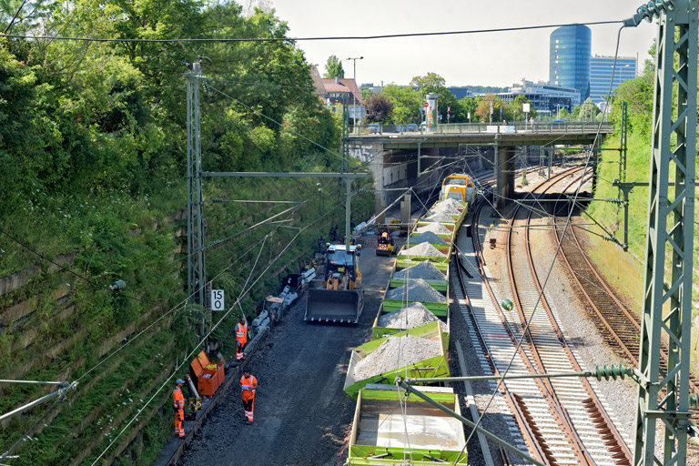 Weicheneinbau bei km 15,0 (Juli 2024)