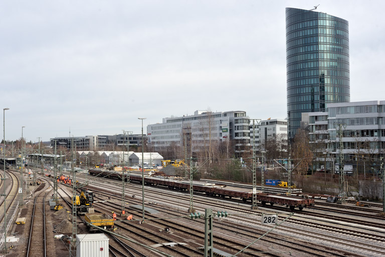 Gleis- und Weichenerneuerung bei km 15,8 (Januar 2024)