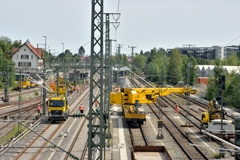 Oberleitungsinstandhaltung bei km 15,8 (Juli 2024)