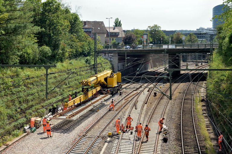Weicheneinbau bei km 15,0 (Juli 2024)