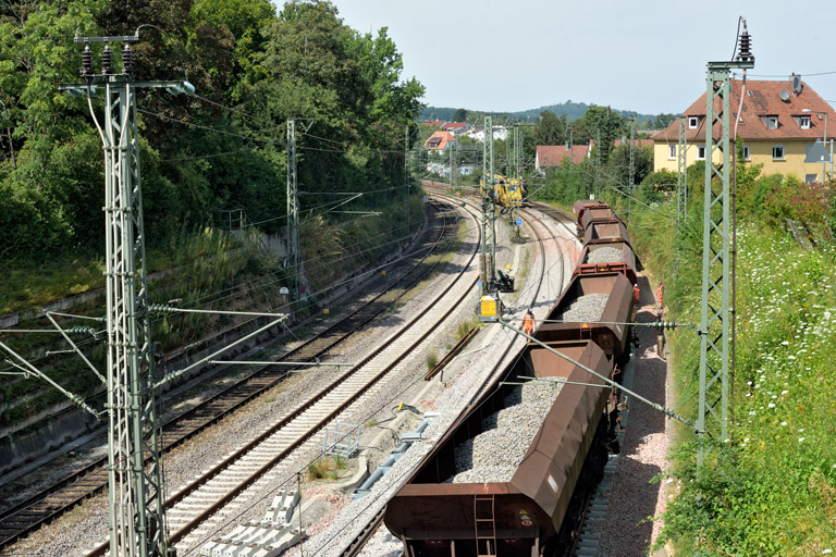 Weicheneinbau bei km 14,8 (Juli 2024)