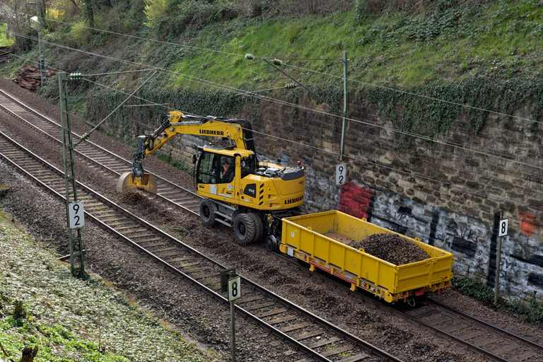 Gleis- und Weichensanierung bei km 9,2 (M&auml;rz 2024)