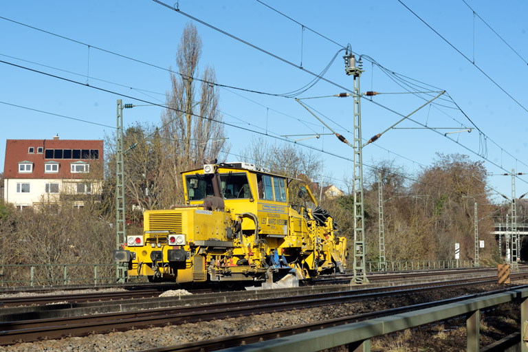 Planiermaschinenzug bei km 14,6 (Januar 2024)