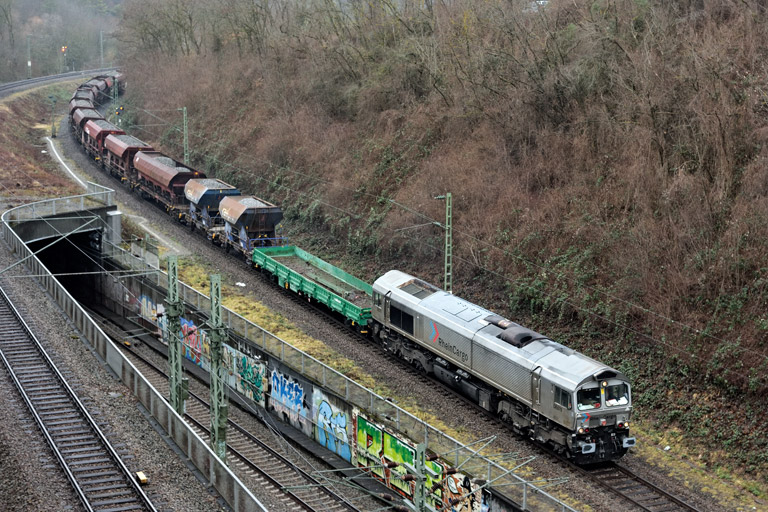 HGK DE 670 bei km 13,8 (Februar 2024)