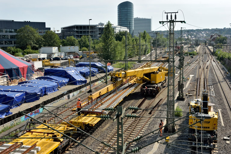 Weicheneinbau bei km 15,4 (Juli 2024)
