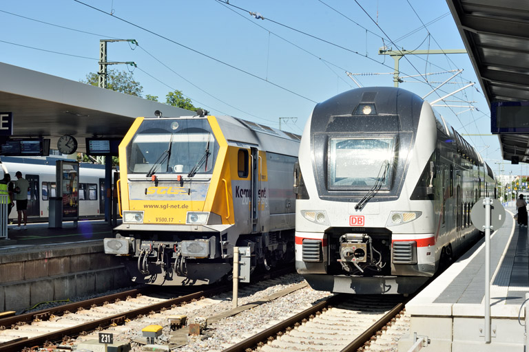 SGL V500.17 und 4010 105 bei km 15,6 (Juli 2024)