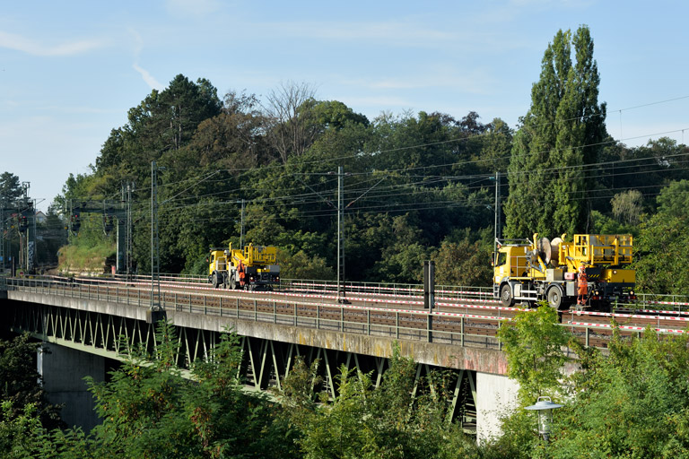 Zweiwegefahrzeuge bei km 14,6 (August 2024)
