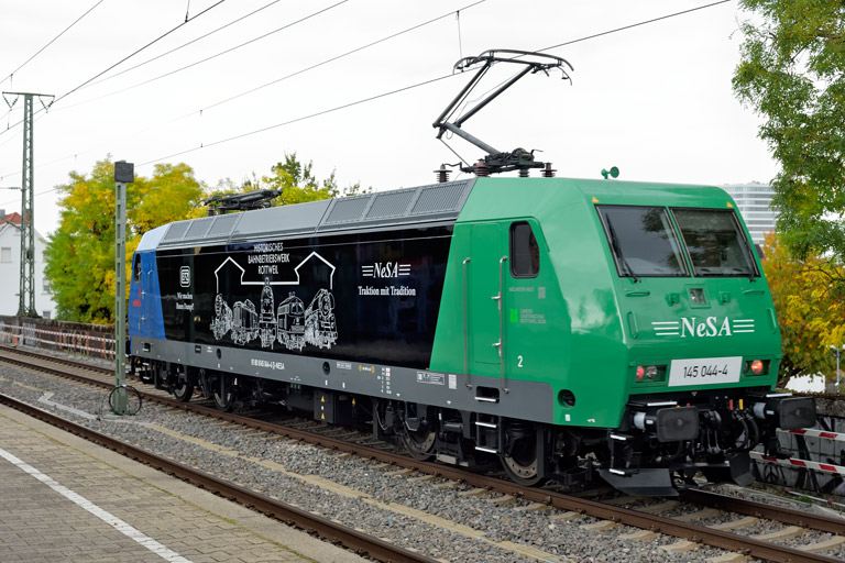 145 044 bei km 16,8 (Oktober 2025)