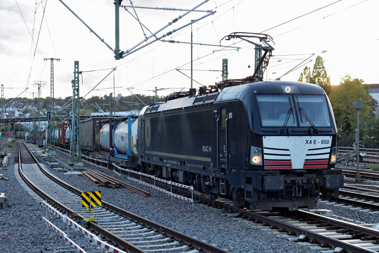 193 650 mit EZ 40844 bei km 15,6 (Oktober 2025)