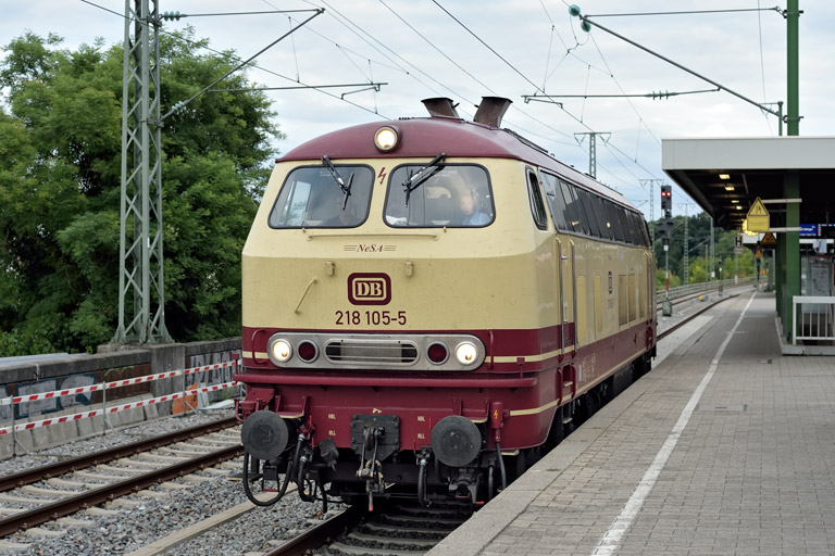 218 105 bei km 16,8 (August 2025)