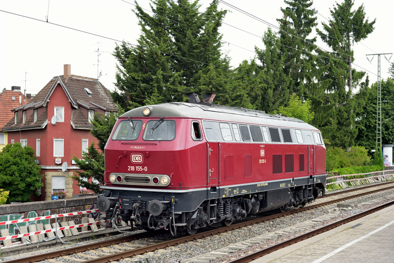 218 155 bei km 16,8 (August 2025)