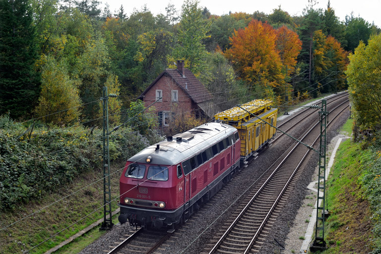 219 001 bei km 19,2 (Oktober 2025)
