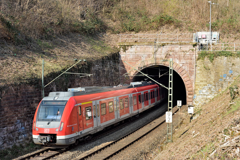 430 205 als S2 bei km 9,2 (M&auml;rz 2025)