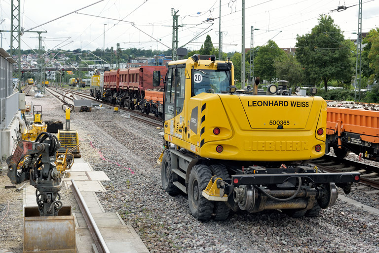 Weicheneinbau bei km 15,6 (Juli 2025)