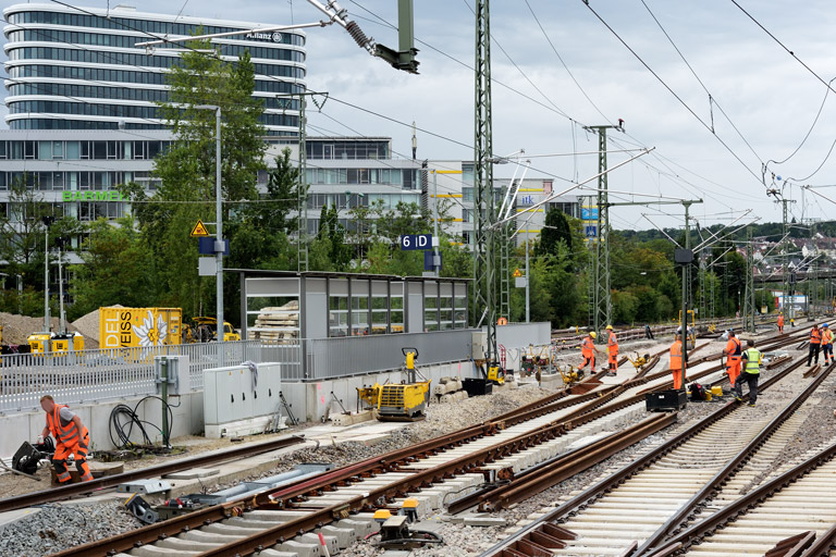 Weicheneinbau bei km 15,6 (Juli 2025)
