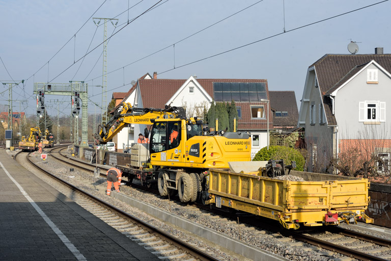 Zweiwegefahrzeug bei km 15,6 (Februar 2025)