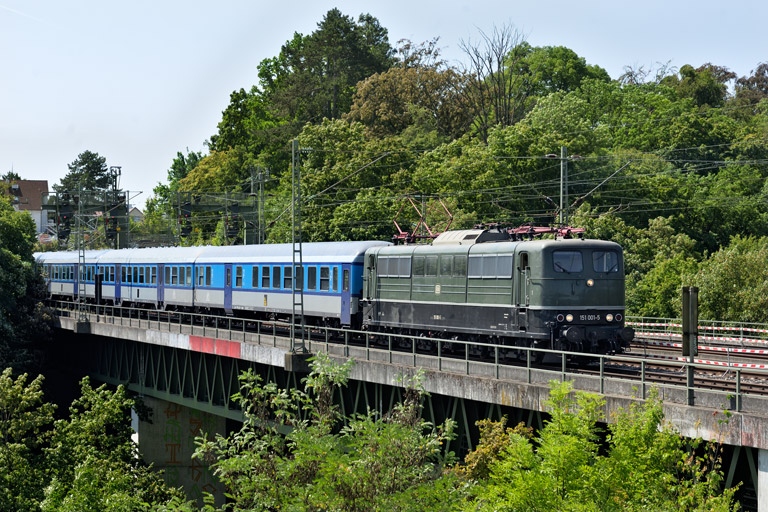 151 001 bei km 14,6 (August 2026)
