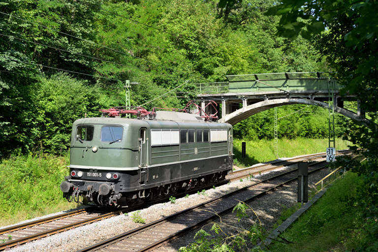 151 001 bei km 11,6 (August 2026)