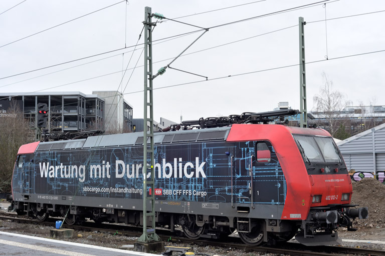 482 012 bei km 15,6 (Januar 2026)