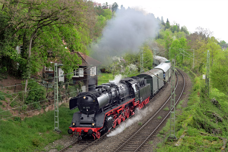 50 2273 mit DBK 74315 bei km 9,4 (April 2026)